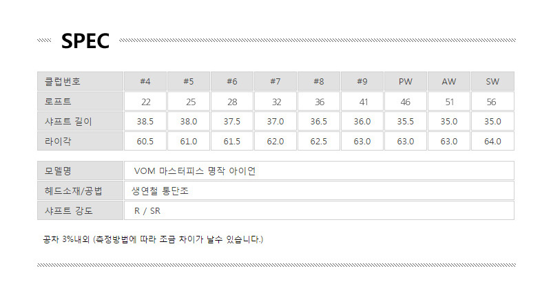 남자는 최고를 원한다 까무이웍스재팬 VOM아이언